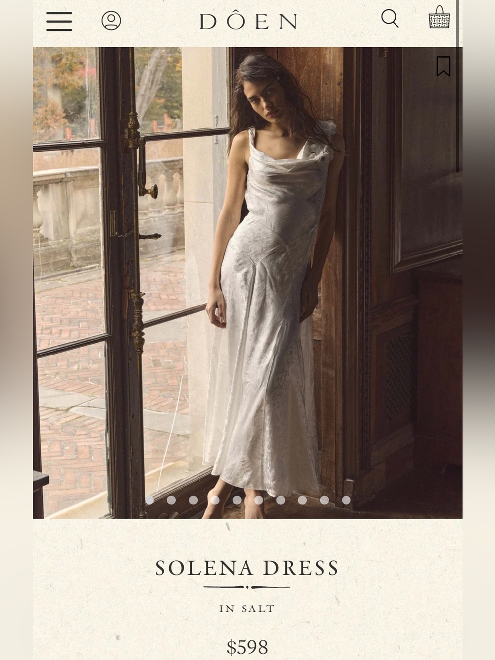 Doen Solena Dress in Salt Size Small